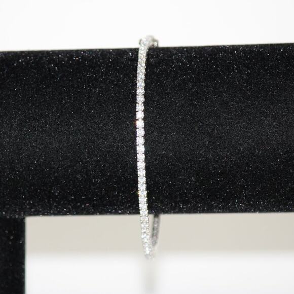 925 Sterling Silver Tennis Bracelet Made in Turkey - Picture 13 of 14